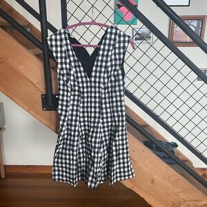 Anthropologie checkered mini dress